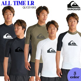 25 QUIKSILVER クイックシルバー ラッシュガード ALL TIME SR 半袖 水着 トップス ロゴ サーフィン メンズ 2025年春夏 品番 QLY251002 日本正規品