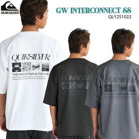 25 QUIKSILVER クイックシルバー ラッシュガード GW INTERCONNECT SS 半袖 UPF50+ 水着 トップス ロゴ サーフィン マリンスポーツ メンズ 2025年春夏 品番 QLY251022 日本正規品