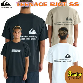 25 QUIKSILVER クイックシルバー ラッシュガード TEENAGE RIOT SS Tシャツ 半袖 トップス ロゴ サーフィン メンズ 2025年春夏 品番 QLY252005 日本正規品
