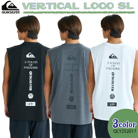 25 QUIKSILVER クイックシルバー ラッシュガード VERTICAL LOGO SL ノースリーブ 袖なし トップス ロゴ サーフィン メンズ 2025年春夏 品番 QLY252017 日本正規品