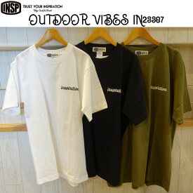 23 SS INSP インスピ Tシャツ トップス 半袖 コットン ロゴ アウトドア サーフィン メンズ ユニセックス 夏服 2023年春夏 品番 IN23307 日本正規品