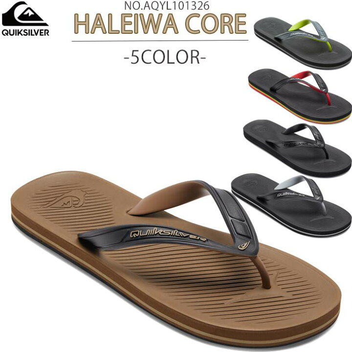 Mens Haleiwa Core Flip-Flops – Quiksilver Quiksilver ハレイワ コア, ブラック1, 6
