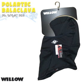 23/24 WILLOW ウィロー バラクラバ POLARTEC BALACLAVA スキー スノーボード スノボ ウィンタースポーツ 目出し帽 吸汗 速乾 メンズ ユニセックス 2023/2024年 品番 WLAC-958 日本正規品