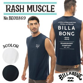 24SS BILLABONG ビラボン ノースリーブラッシュ RASH MUSCLE タンクトップ 袖なし UVカット UPF50+ サーフィン マリンスポーツ メンズ ユニセックス 2024年春夏 品番 BE011869 日本正規品