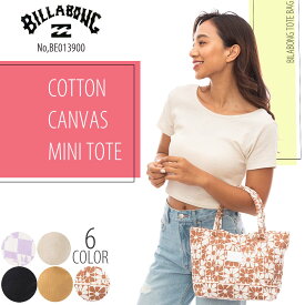 24 SS BILLABONG ビラボン トートバッグ COTTON CANVAS MINI TOTE 鞄 ミニ コットンキャンバス サーフィン マリンスポーツ レディース 2024年春夏 品番 BE013900 日本正規品