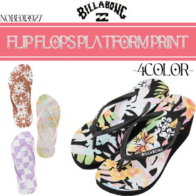 24 SS BILLABONG ビラボン 厚底サンダル FLIP FLOPS PLATFORM PRINT ビーサン フラワー チェック サーフィン マリンスポーツ レディース 2024年春夏 品番 BE013927 日本正規品