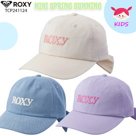 24 ROXY ロキシー ガール キャップ MINI SPRING HUMMING 帽子 ロゴ かわいい ビーチ サーフィン マリンスポーツ キッズ 2024年春夏 品番 TCP241124 日本正規品
