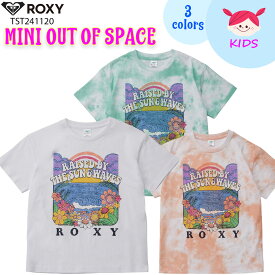 24 ROXY ロキシー ガール Tシャツ MINI OUT OF SPACE ラッシュ トップス ロゴ かわいい ビーチ サーフィン マリンスポーツ キッズ 2024年春夏 品番 TST241120 日本正規品