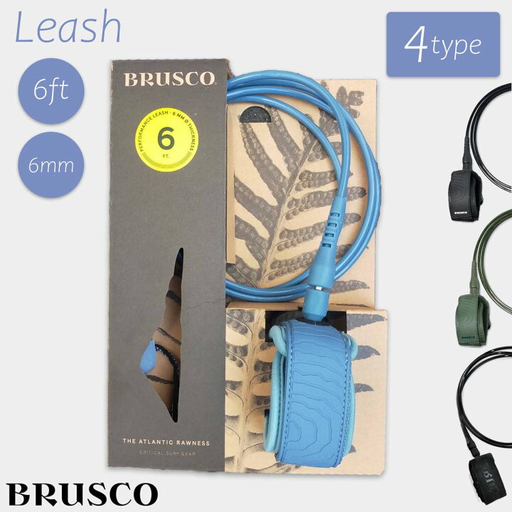 楽天市場】BRUSCO ブラスコ リーシュコード Leash 6ft 6mm 6フィート 6 