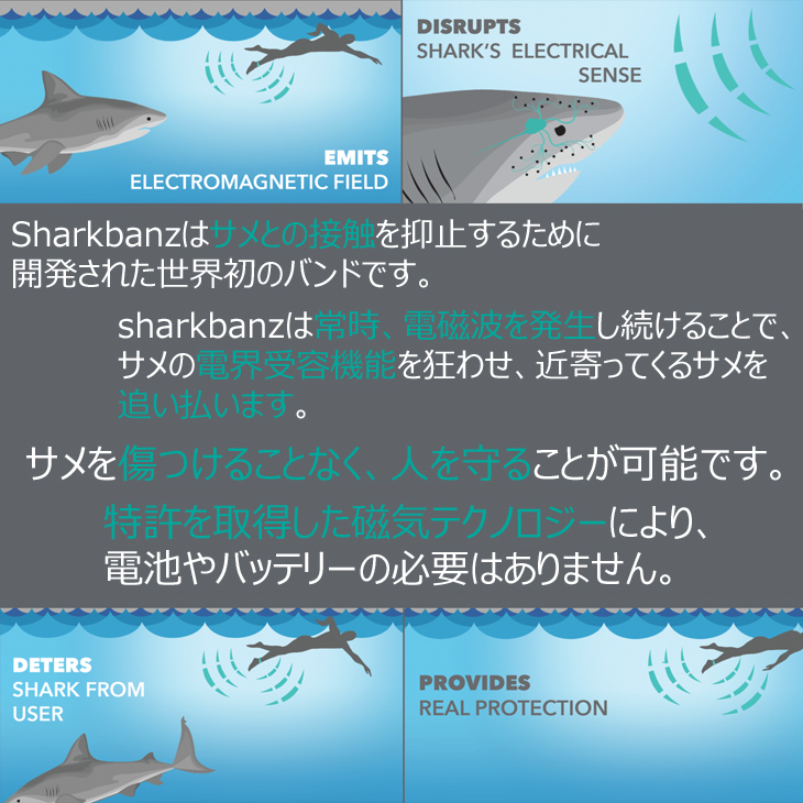 SHARKBANZ2 シャークバンズ２ 鮫 さめ除けバンド サメよけ シャークアタック防止 日本正規品 | オーシャン スポーツ