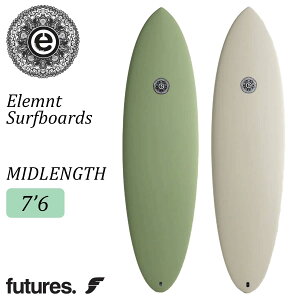 y11/4`11/10Gg[P10{z25 Elemnt Surfboards Gg T[t{[h MIDLENGTH 7'6 ~bhOX VOtB gCtB t@{[h T[tB EPS Futures 2025N {Ki