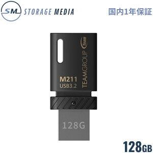 y肹zTEAM USB M211 OTG 128GB USB 3.2 Gen1 Type A & Type C R:150MB/s ]Lbv ϋv TM2113128GB01-EC