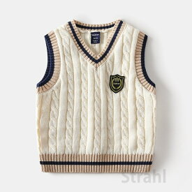子供服 男女兼用 通学用 Vネック キッズ ニット ベスト 無地 プルオーバー トップス 女の子 男の子 ニットベスト 春 秋 お出かけ着 通園 保育園 普段着 小学生 カジュアル 90 100 110 120 130cm