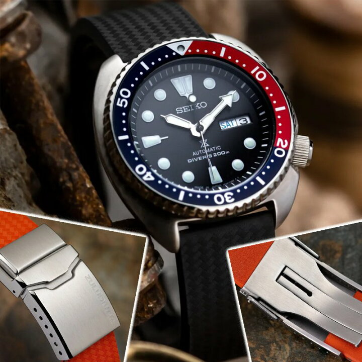 ZULU　DIVER　TROPIC　イタリア製　ラバー　バンド STRAP 24