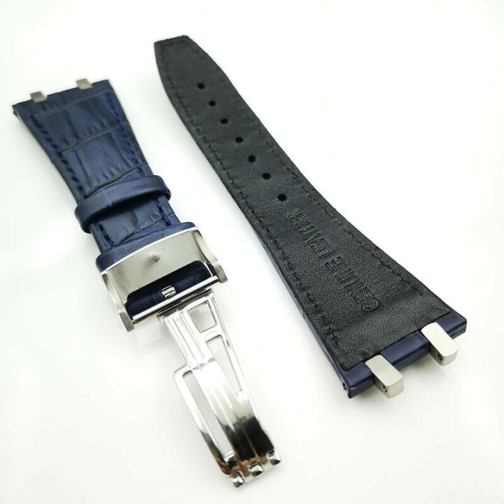 楽天市場】オーデマピゲ AP ロイヤルオーク15400/15300用 互換社外品 本革 レザー ベルト 27mm ブルー : STRAP 24
