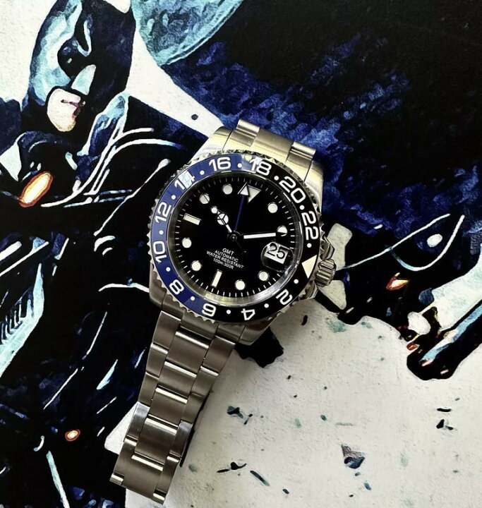 セラミックベゼル サファイアガラス 自動巻き GMT Fanmis GMTマスター