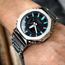 G-SHOCK GA-2100-1A カシオーク　カスタム ティファニーブルー　ステンレスケース 保証付き