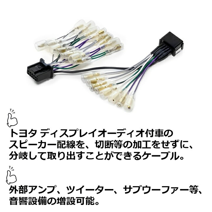 楽天市場 トヨタ スピーカー配線 分岐 ハーネス ディスプレイオーディオ用 ストリート Ah 84 トヨタディスプレイオーディオ 送料無料 Mr Plus Street Strasse Ec 楽天市場店