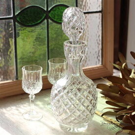 L3306-167-6 送料込！英国アンティーク デキャンタ アンティークガラス カットグラス 花器 イギリス