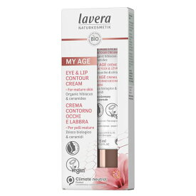 ラヴェーラ Lavera My Age Eye & Lip Contour Cream With Organic Hibiscus & Ceramides - For Mature Skin 15ml/0.5oz【海外通販】