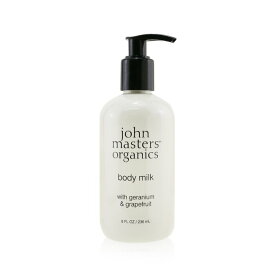 【月間優良ショップ】 ジョンマスターオーガニック John Masters Organics Body Milk With Geranium & Grapefruit 236ml/8oz【海外通販】