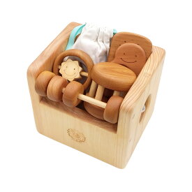 【木のおもちゃ 赤ちゃんの宝石箱】名入れ つみ木 歯がため カタカタ コロコロ 赤ちゃん 出産祝い 知育玩具 0歳 1歳 2歳 3歳 日本製 安全 ヒノキ プレゼント