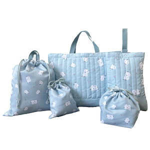 【送料無料】入園入学セット 5点セット 男の子 女の子 キルト レッスンバッグ キルティング バッグ シューズ 巾着 袋 小学校 バッグセット シュナウザー パンダ シマエナガ トイプードル