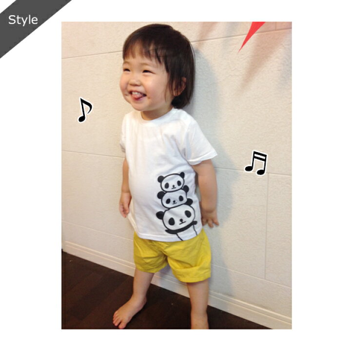 楽天市場 ゆうパケット3点まで可 Tシャツ キッズ 半袖 男の子 女の子 100 1 子供 パンダ 服 100cm 1cm ウェア かわいい 白 グレー 入園入学 Stream Market
