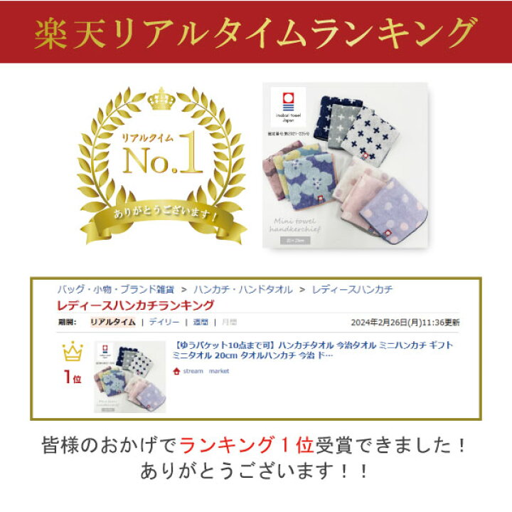 楽天市場】【ゆうパケット10点まで可】ハンカチタオル 今治タオル ミニ 