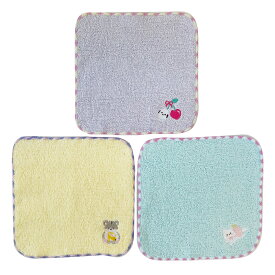 【ゆうパケット16】ミニタオル 子供 セット プレゼント ハンカチ ミニタオルハンカチ 3枚組 恐竜 車 シマエナガ 男の子 女の子 幼稚園 保育園 小学生 おしゃれ かわいい 綿 コットン 入園 入学 準備 グッズ 16×16