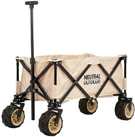 【半額価格★数量限定】オフロード キャリアワゴン キャリーカート 大容量 115L 耐荷重80KG ワゴン キャンプカート ワンタッチ 折り畳み 自立収納 コンパクト 軽量 4輪 特大 タイヤ 安定 キャンプ 運搬 NEUTRAL OUTDOOR(ニュートラルアウトドア)