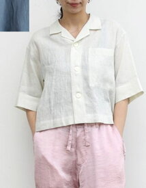 【2024SS】Le Glazik（ルグラジック）オープンカラーシャツ　OPEN COLLAR SHIRT（LG-B0258 KLS）シャツ/オープンカラー【レディース】