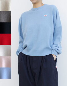 �y25AW�zDANTON�i�_���g���j�����E�[�� �N���[�l�b�N�j�b�g�v���I�[�o�[ LAMBSWOOL CREW NECK KNIT PULLOVER�i#DT-D0027 LMW�j�j�b�g�v���I�[�o�[ /�����E�[���y���f�B�[�X�z