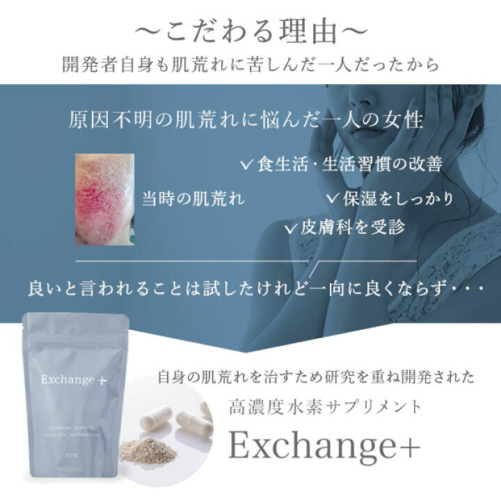 楽天市場】ストリ Exchange+ 30粒 水素サプリ エクスチェンジ : STRI  