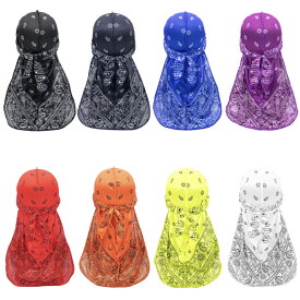 【送料無料】ドゥーラグ　ペイズリー　ペイズリー柄　Durag　ヒップホップ　HipHop　ラッパー　ダンス　ダンス衣装　ダンサー　B系　ストリート系　ストリートファッション　エッジコントロール　ウェーブヘア　ヘッドラップ　バンダナ　帽子　キャップ　サテン