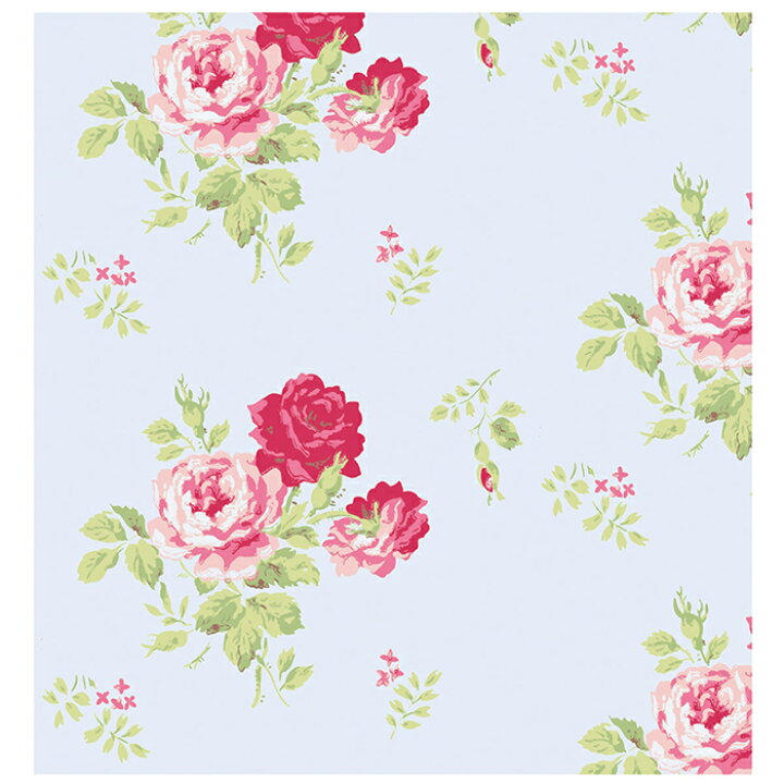 楽天市場 キャスキッドソン 壁紙 ウォールペーパー アンティークローズブーケットブルー Wall Paper 10m 52cm ノリ無しタイプ あす楽 対応 スイートキッズショップ