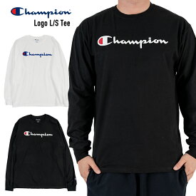 【セール】 Champion ロンT スクリプトロゴ メンズ 綿100 大きいサイズ 白 黒 L XL 2XL 正規品 gt78h