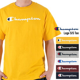 【スーパーセール】 チャンピオン 半袖Tシャツ スクリプトロゴ メンズ コットン 大きいサイズ 全6色 S-2XL 正規品 gt23h
