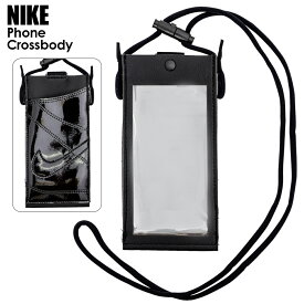 [ネコポス可※1個まで] NIKE スマホケース ミニポーチ NW0017-013 ブラック iPhoneケース テクタッチウィンドウ付き ストラップ ネックストラップ Suica ランニング フェス オフィス 会社 スポーツ