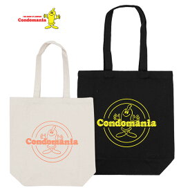 【セール】 Condomania トートバッグ 男女兼用 キャンバス シンプル ワンサイズ cm201u0901 黒/ベージュ