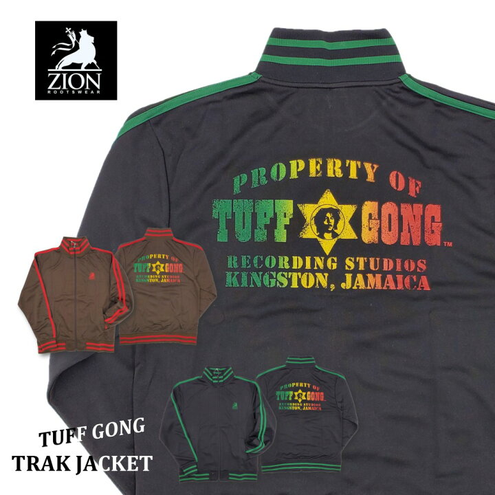 楽天市場】ZION ROOTSWEAR メンズ ジャージ TUFF GONG ブラック 