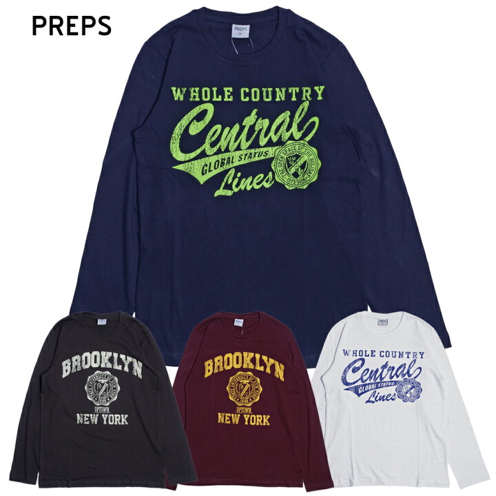 楽天市場 スーパーセール ロンt メンズ おすすめ ロングtシャツ 長袖tシャツ おしゃれ プリントt 人気 安い ポイント消化 後払い Preps Stroll ストロール Stl