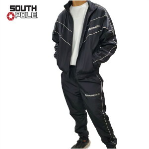 【2025秋冬新作】 SOUTHPOLE メンズ セットアップ 上下セット ビッグ ワイド ポリエステル ブラック L XL 2XL 3XL 大きいサイズ ビッグサイズ B系 ストリート ヒップホップ ダンス 衣装 ファッション