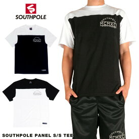 【セール】 SOUTHPOLE 半袖Tシャツ バイカラー メンズ b系 ヘビーウェイト 綿100 黒/白 大きいサイズ 正規品 11922051