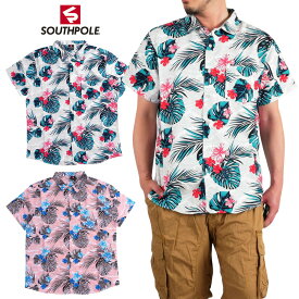 【セール】 SOUTHPOLE 半袖Tシャツ パームツリー メンズ b系 コットン 全2色 大きいサイズ インポート 正規品
