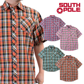 【セール】 SOUTHPOLE 半袖シャツ メンズ b系 コットン 全4色 大きいサイズ 正規品 11212301
