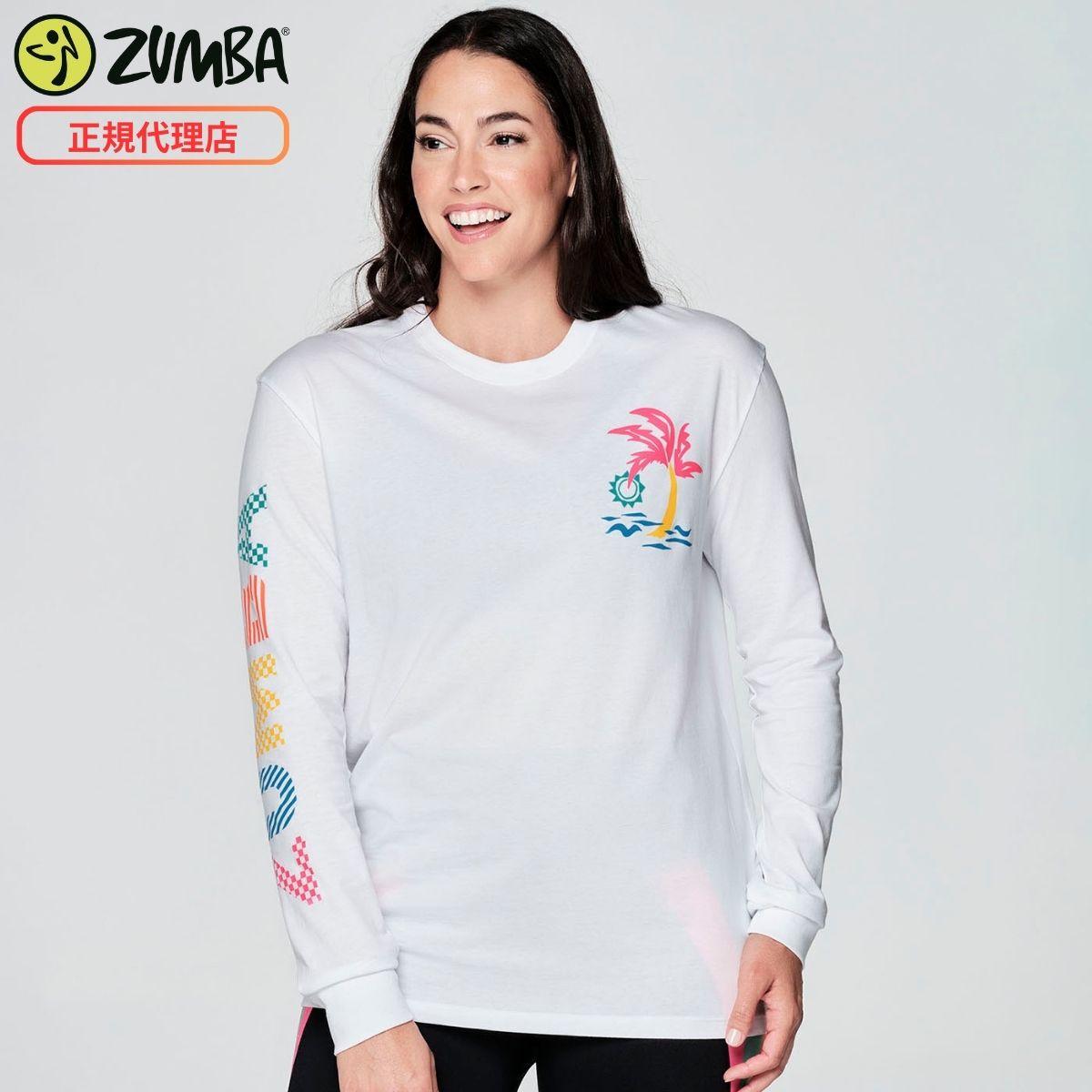 ZUMBA ズンバ 正規品 長袖Tシャツ WHITE XSサイズ Sサイズ Mサイズ