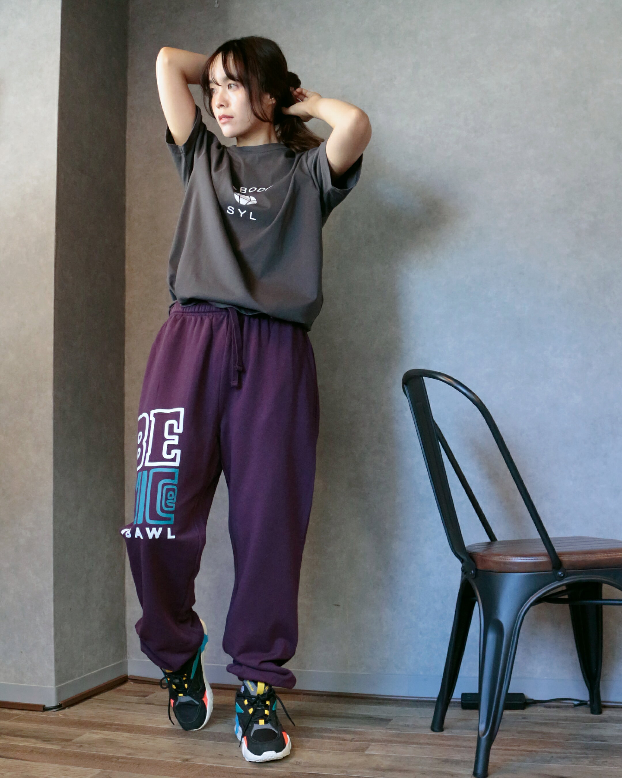 LABODY,ロゴ,ICONIC,ドライ,吸水速乾,ユニセックス,レディース,エクササイズ,フィットネス,ジム,スポーツ,ダンス,ヨガ,ウェア