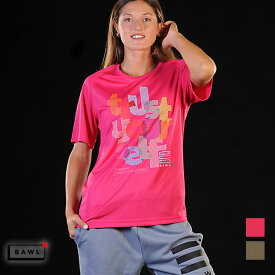 BAWL ボウル 正規品 Tシャツ レディース ロゴ エクササイズ フィットネス ジム スポーツ ダンス ヨガ ウェア ピンク ミリタリー