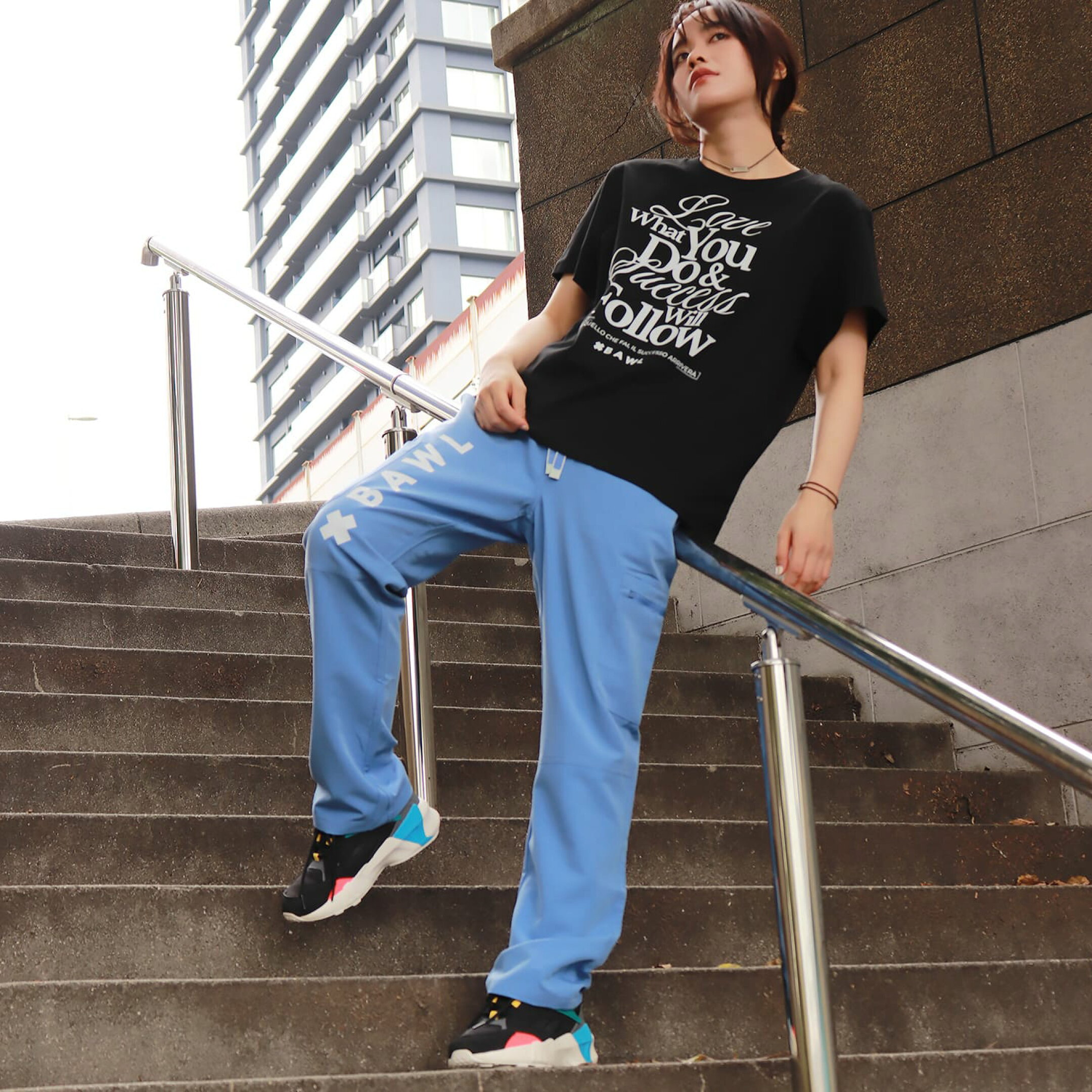 BAWL パンツ レディース 機能性ウェア ダンス ジムコーデ ストリートモード フィットスタイル